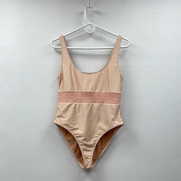 Revolve Tularosa One Piece Swim Suit Retro Pale Pink Large - Picture 3 of 10